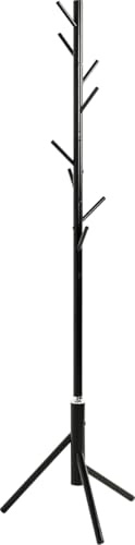 HAKU Garderobenständer schwarz, Metall Standgarderobe - Maße: H 173 x Ø 48 cm, Style: Traditional