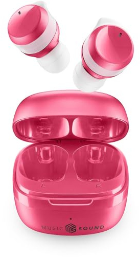 Music Sound – Flow – trådlöst in-ear Bluetooth-headset – speltid 25 timmar – rosa