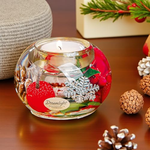 CULT at home Dreamlight Teelichthalter Deko Weihnachten – Traumlicht Teelichter Glas X Mas Snowflake Schneeflocke - Ø 8 cm Höhe 6 cm