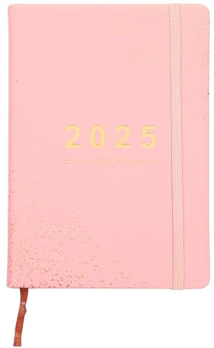 Tofficu Terminkalender 2025: Kalender 2025 Hardcover-Wochenplaner, A5-Buchkalender mit 1 Tag pro Seite, Monatsübersichten, Zeitenplanung, Notizbuch & Tagesplaner