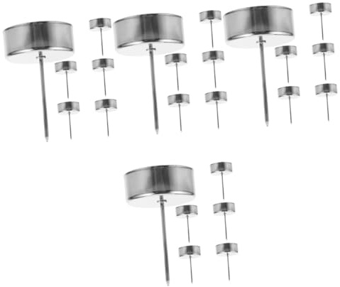 PRETYZOOM Pcs Bougeoir Bougie Base Couronne Bougie Fixation Clip Décorations De Table d'anniversaire Pilier Bougeoir Clips De De Noël RS Pics Fer