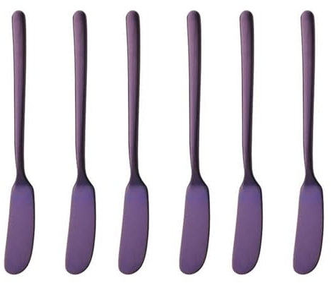 Amosfun 6 Stk Käseklinge Kuchendekorationsspatel Cremestreuer Messer Zum Streichen Von Käse Zuckerguss-spatel Spreizmesser Cremewischwerkzeuge Butterspatel Butterreibe Buttermesser Violett