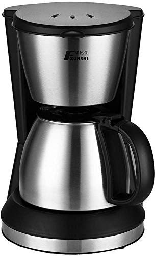CVNIMV Macchina per caffè con macinacaffè Espresso, Macchina per caffè Macchina per caffè Americano Macchina per tè Casa Automatica a Goccia Mini caffettiera Argento Grigio