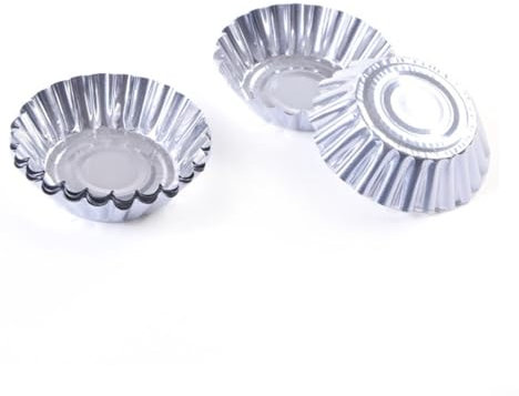 Gettimore Lot de 50 moules à tartelettes en aluminium réutilisables résistants à la chaleur pour la maison, la boulangerie, la pâtisserie