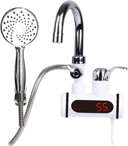 SQUADO Rubinetto per Erogatore di Acqua Calda Istantanea, con Termostato Digitale, per Cucina e Bagno