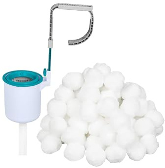 Bestway | Oberflächenskimmer Starter-Set mit Filterbälle (500 g) | Skimmer für Filtersysteme | Geeignet für Filteranlagen ab 2.006 l/h | zur automatischen Reinigung der Wasseroberfläche