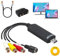 USB 2.0 Audio Video Grabber, VHS Digitizing, Mini DV Player, Video Cassette Digitizing Device for PC & Mac, Analogue to Digital Converter for VHS/DVD/VCR, Supports Windows 11/10/8/7