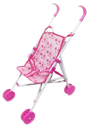 Sharplace Poussette Parapluie de Poupée, Poussette Pliable pour Poupée, Poussette Canne de Poupée, Mini Landau, Jouet de Poussette Miniature, Idéal pour Les Petites Filles de 1, 2 et 3 Ans, A