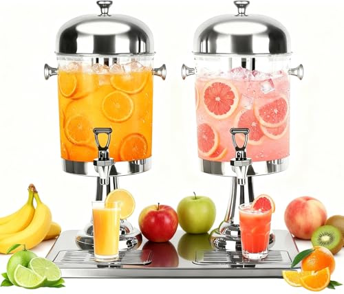 VEGXPET 4.4 Gallon Drink Dispenser for Parties, Beverage Dispensers with spigots stand, 4.4 Gallon Total Juice Dispensers with Ice Core for Familiy Events, Wedding, Buffets, Small Businesses