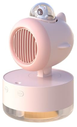 Miniventilador portátil de aire acondicionado, batería recargable de 3600 mAh, humidificador de niebla de aire USB, spray ultrasónico de agua fría, fácil de mover