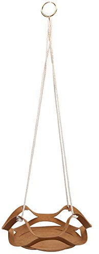 Mtlavishness PU Leather Flower Pot Display Holder Succulent Hanging Basket Planter Decoration Strong And For Time Use Blends Well With Indoor And Outdoor Environments Saves Space (Large Brown)