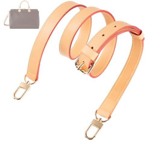 BERRY & SNOWY Vachetta-Leder-Umhängetaschengurt für Pochette Metis, Speedy 30, Breite 2 cm, Verstellbarer Schultergurt-Ersatz (Aprikose)