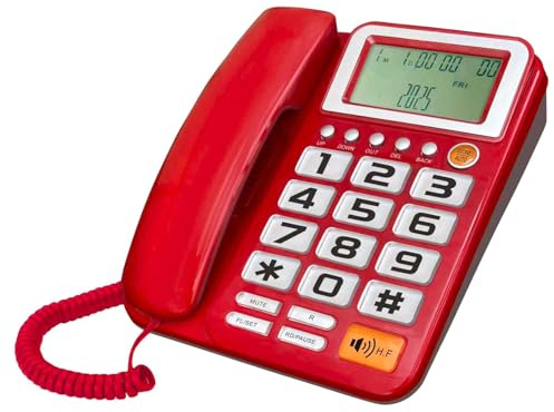Zkydhbd Téléphone filaire de base pour personnes âgées - Téléphone domestique analogique avec affichage des appels - Petit bureau - Téléphone filaire