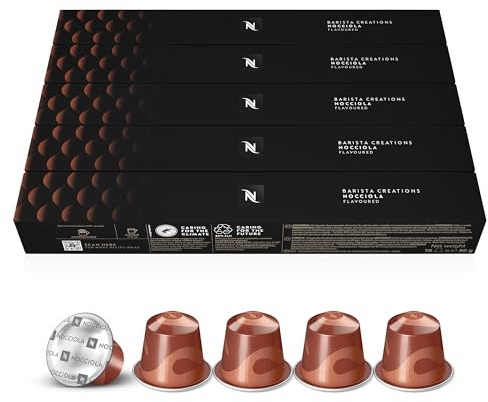Nespresso Original - Assortiment Nocciola - 50 Capsules Café | Utilisation exclusive avec machines Nespresso Original - Café noisette aux notes de praliné et biscuit pour espresso