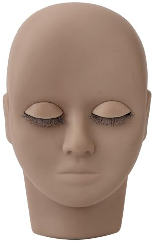 Maniquí de pestañas extensión de pestañas de doble capa práctica de maquillaje de párpados extraíbles (Marrón oscura)