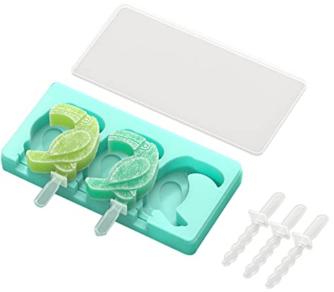 KFGISD, Stampo for dolci e gelato, in silicone alimentare, for cuocere biscotti, facile for bambini e principianti.,Stampi per gelato(Cyan)