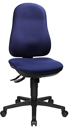 Topstar 8550G26 Support SY Drehstuhl, 14 kg, blau, 55 x 47 x 113 cm | Made in Germany | Ergonomisch | Drehstuhl, Schreibtischstuhl | höhenverstellbar | Geprüfte Sicherheit nach GS-Intertek