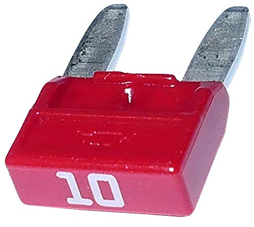 AERZETIX - 10 Fusibili Piatti - 10A - Rosso - 11,9mm - 6V 12V 24V 36V - per Auto e Camion - C10289