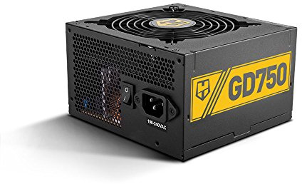 NOX XTREME PRODUCTS GD 750 -NXHUMMER750GD- Fuente de Alimentación 750W, certificado 80 PLUS Gold, ventilador 120mm ultra silencioso, compatible ATX12V, entrada 230W, color negro