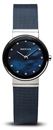 Bering Damen Quarz Uhr | Armbanduhr 26 mm Edelstahlgehäuse und Zifferblatt | Milanaisearmband | Saphierglas | 5 ATM | 10126
