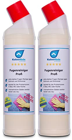 KaiserRein Fugenreiniger flüssig 750 ml (Set 2 x) befreit verkalkte und mit Fett, Öl oder Schmutz zugesetzte Fugen in Bad, Küche, Duschkabinen & Badewannen Grund-Reiniger