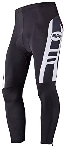 sponeed Riding Pants Men Stretchy Bicycle Tights with Padding Quick Drying Road Biking Peloton Cycling Bottoms Moisture Wicking US L White