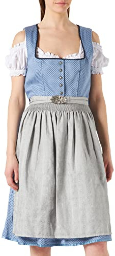 Stockerpoint Dirndl INES klänning för speciella tillfällen, Blå-grå, 40