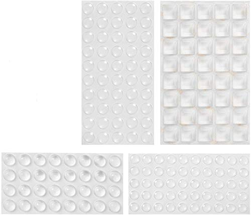 Gommini Adesivi, 172 Pezzi Silicone Gommini di Protezione Trasparente Gommini Tamponi Gomma Gommini Adesivi per Smorzamento di Suono e Impatti per Porte, Cassetti, Armadietti (4 misure)