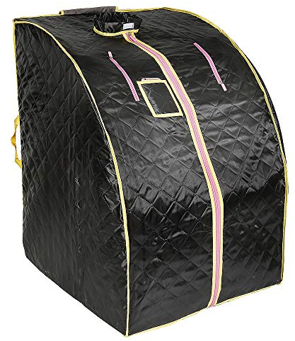 Sauna a infrarossi e portatile | Spa domestica per una persona | Ideale per disintossicazione e perdita di peso 70 cm x 80 cm x 98 cm (nero)