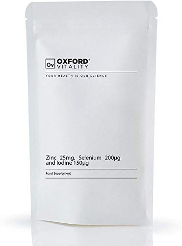 Zinc 25mg, Selenium 200mcg, Iodine 150mcg Tablets - Oxford Vitality (120)
