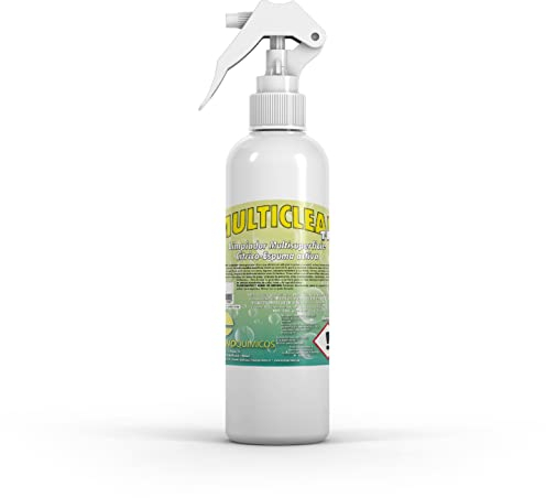 Multiclean Limpiador Desengrasante Multiusos para cualquier Superficie del Hogar. Elimina Eficazmente la Grasa y la Suciedad hasta en la Ropa. Spray con Espuma Activa. Aroma Cítrico (1L)