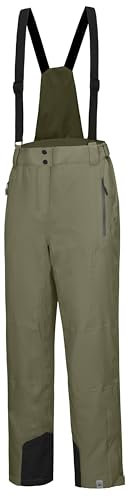 Mapamyumco Damen Snow Ski Latzhose Bergsteigerhose Wasserdicht Winddicht Isolierte Skihose Abnehmbar Dunkelgrün M