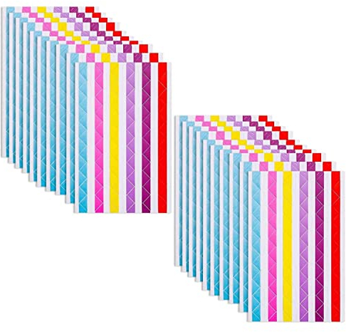 Coins de Photo Autocollants,2040 Pièces Coin de Papier Autocollants Autocollant de Montage Photo Coins Photo Auto-Adhésifs Coins de Montage Photo pour Scrapbooking Album Quotidien Multicolores