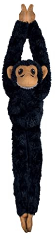 EcoBuddiez Tree Huggers - Chimp from Deluxebase. Small 55cm Hanging Soft Toy made from Recycled Plastic Bottles. Eco-friendly soft and cuddly plush toy and perfect cuddly gift for kids.