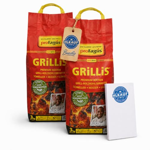 HLKauf Bundle Profagus Favorit Briketts 6kg | Grillen + Notizblock
