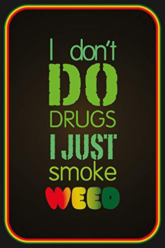 Aus Holz 20x30cm I dont do Drugs i Just smoke Weed Ich nehme keine Drogen ich rauche nur Grass Spruch Tafel