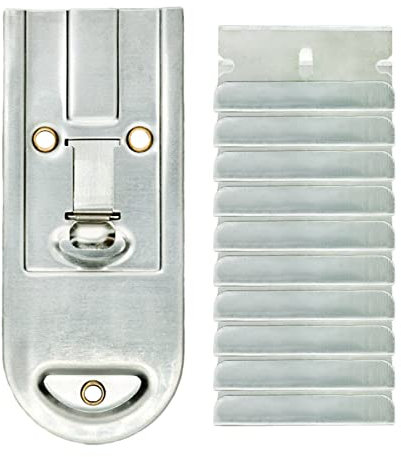 HARDY Universal-Metallschaber mit 10 Ersatzklingen zum Entfernen von Tapetenfarbe, Klebstoffverschmutzung, Schneideeigenschaften, praktischer Griff, effizientes und schnelles Arbeiten
