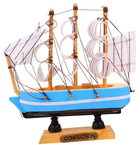 Abaodam Schreibtischaufsatz Kuchenaufsatz Tischdekoration Holzsegelboot-Modell -Ornament Kuchenhandwerk Holzsegelboot-Dekoration Kuchenornamente Dekorationen Holzsegelboot