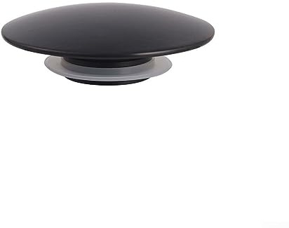 Click Clack Waschbecken aus mattschwarzem Messing, 66 mm, für Waschbecken mit Überlauf