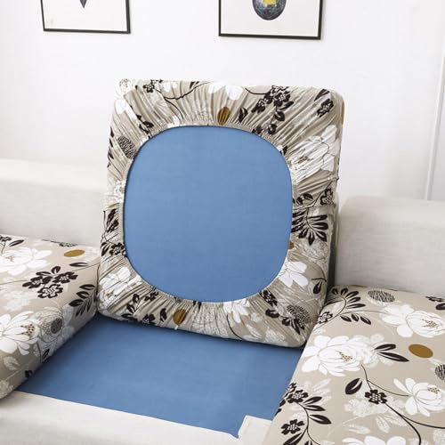 Copricuscini per Divani Elasticizzato Coprisedile per Divano Separati 1/2/3/4 Posti Fodera per Cuscino del Sedile del Divano Fantasia Copri Seduta per Divano AntiGraffio ,N-2-seater-X（95-135cm)