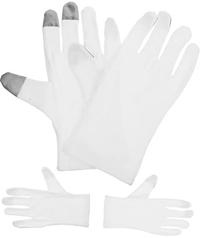 UPKOCH 2 Paar Weiße Touchscreen-Handschuhe Arbeit Hamsterkäfige Bildschirm gärfass gärtopf dünne Baumwollhandschuhe Gartenhandschuhe Wagen dünne Handschuhe Männer und Frauen Baumwolle