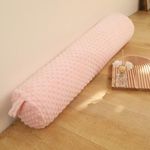 Eoieov Neck Roll Cervical Pillows for Neck 24 inches Pink Round Neck Pillow for Bed Round Cervical Roll Cylinder Bolster Cushion with Removable Washable Cover