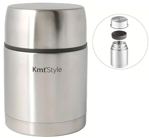 Contenitore Portavivande Termico per Alimenti, 750 ml in Acciaio Inossidabile, Lunch Box Isotermico con Scomparti, per Pasti Caldi e Freddi, Porta Pranzo Riutilizzabile