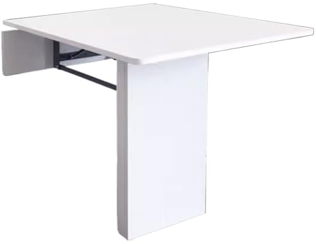 Küchen Wandtisch Klappbar, E0-Klassenschild, Metallbügel, Hochwertiger Luftstab, Klapptisch Wandmontage, für Wohnzimmer Küche Schlafraum (Color : White)