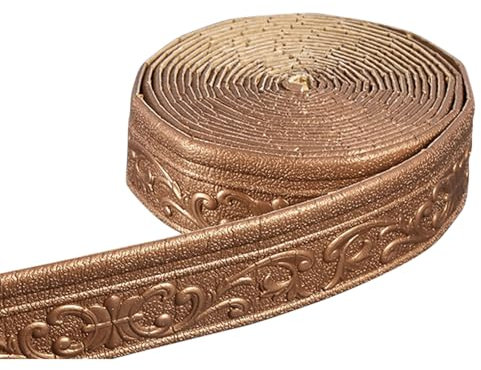 ACESOME Tapetenbordüre Selbstklebend, Wandbordüre Bordüre Selbstklebend,10m x 8cm x 8mm Wasserdicht Bordüre 3D, Bordüre Tapete Tapetenbordüre Deckenleisten für Flur, Decke, Ecke, Linie (Bronze)