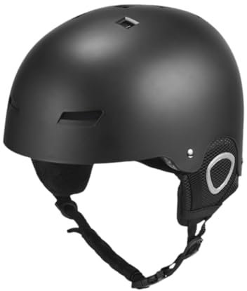 Skihelm, Schneehelm, Sporthelm, atmungsaktiv, bequem, Snowboardhelm, Skateboardhelm für Radfahren, Skateboard, Black M