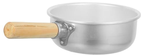 OFFSCH Ladles Aluminum with Wood Handle Ergonomic Kitchen Water Scoop for Home and Garden Use and Practical Kitchen Tool for Watering Flowers Vegetables