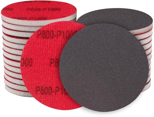 Shineboc 18 Stück Schleifschwamm 125mm Schleifpads Klett 800 Körnung | Nass-Trocken-Schleifpapier Grob bis Fein für Metall, Holz, Farbe, Autokarosseriereparatur