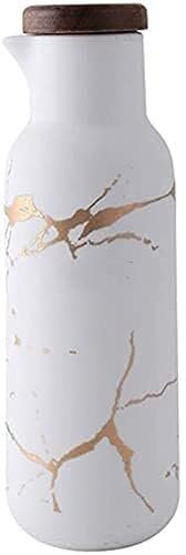 Bouteille distributrice d'huile d'olive en céramique avec Motif marbré, Bouchon hermétique, idéale pour la Sauce soja, Le vinaigre et Les Condiments, huilier de Cuisine