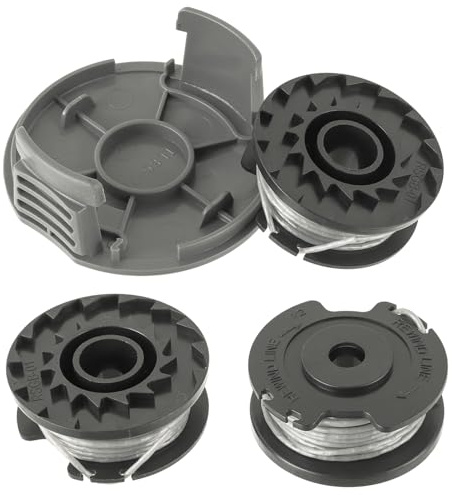 JAMHER Fadenspule F016800569/F016800385 Länge 4 m Ø 1,6 mm | Für Bosch Akku Rasentrimmer EasyGrassCut 23/26/18/18-230/18-260/18-26 (3 Spulen, 1 Kappe)